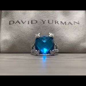 David Yurman On Point Hampton Blue Topaz Ring